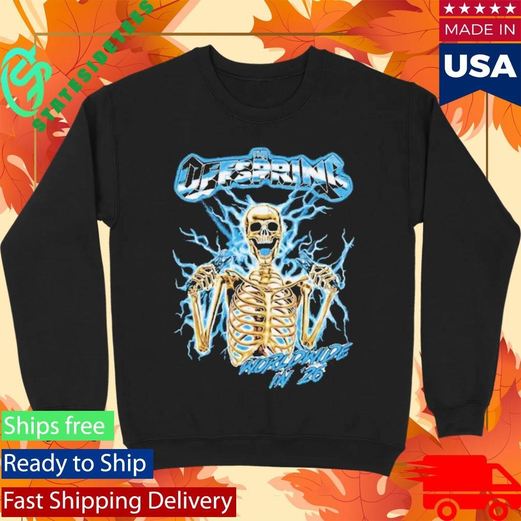 Offspring Spark Plug Skeleton 2026 Tour Shirt Unisex , , , Long Sleeve Tee