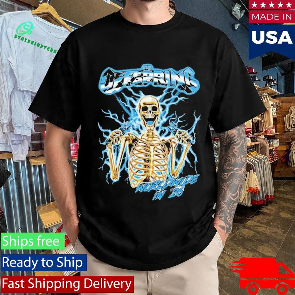 Offspring Spark Plug Skeleton 2026 Tour Shirt Unisex , , , Long Sleeve Tee