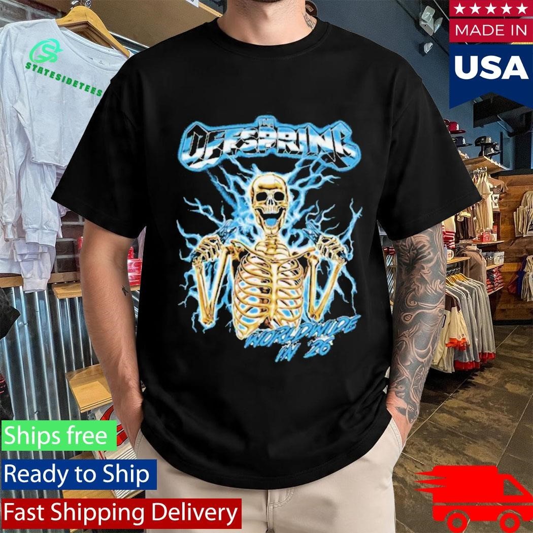 Offspring Spark Plug Skeleton 2026 Tour Shirt Unisex , , , Long Sleeve Tee