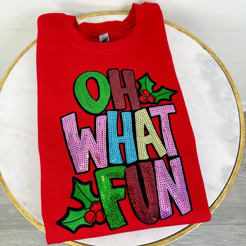 Oh What Fun Patch Gildan T-Shirts