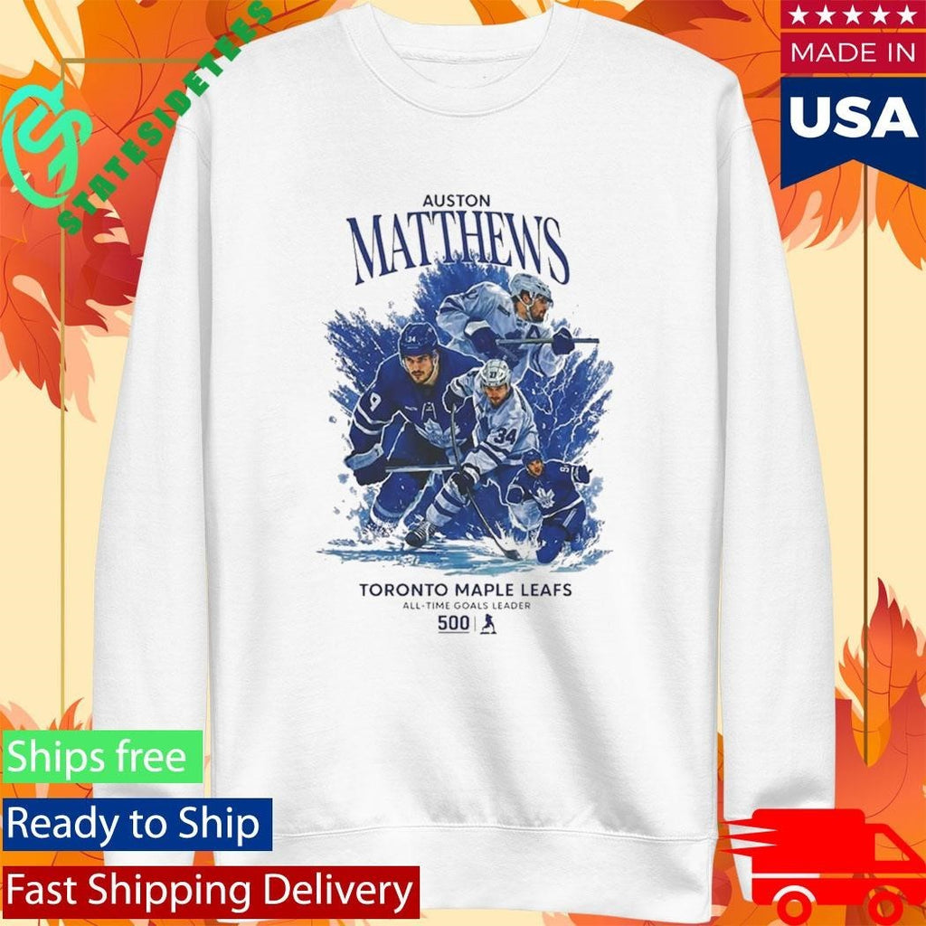 Oliver Ekmanlarsson Wearing Auston Matthews Toronto Maple Leafs Shirt Unisex , , , Long Sleeve Tee