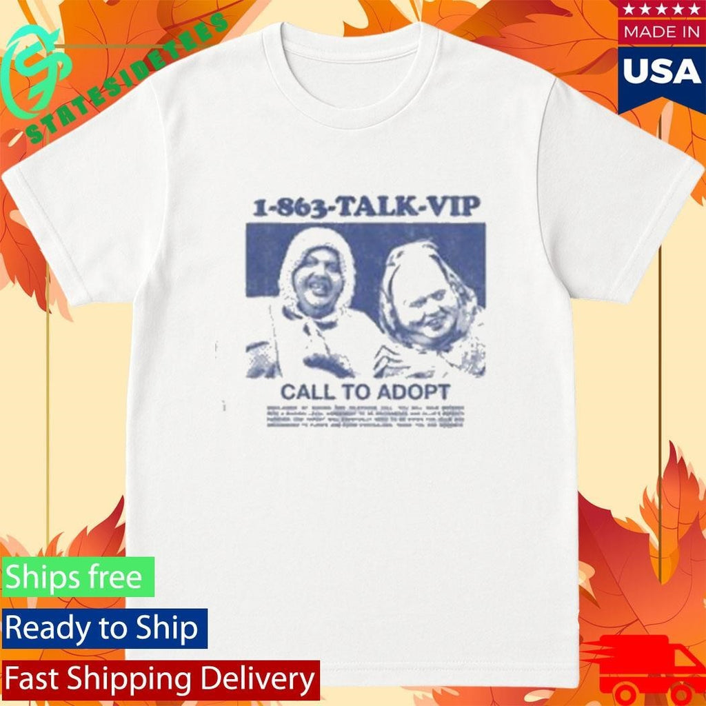 Ollie & Archimedes 1 863 Talk Vip Call To Adopt Unisex , , , Long Sleeve Tee