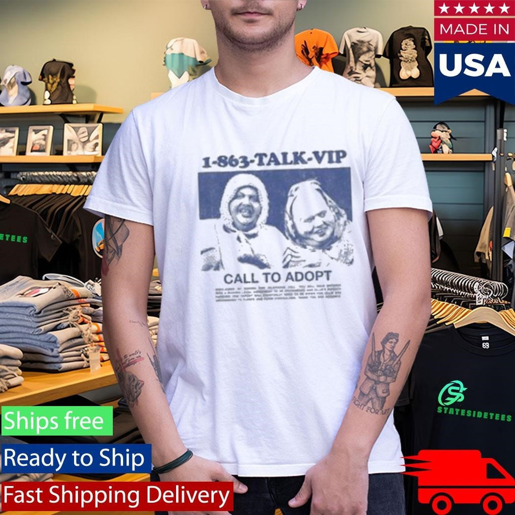 Ollie & Archimedes 1 863 Talk Vip Call To Adopt Unisex , , , Long Sleeve Tee