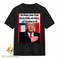 One Nation, Under Fraud, Clearly Visible, with Bribery and Corruption for All Trump tee Unisex , , , Long Sleeve Tee