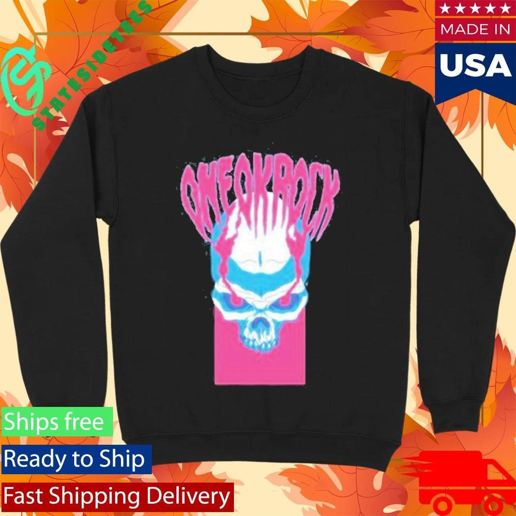 One Ok Rock Skull Logo Shirt Unisex , , , Long Sleeve Tee