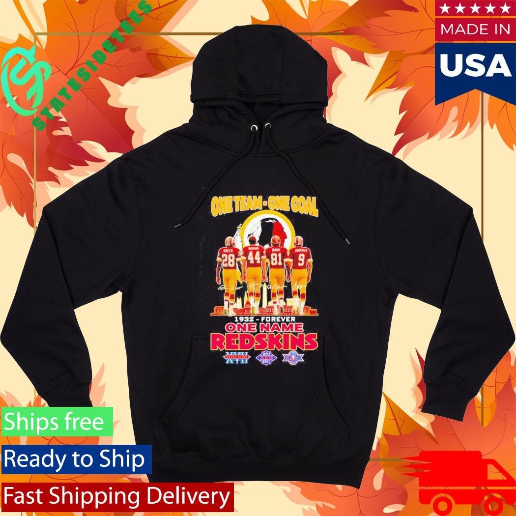 One Team One Goal One Name Washington Redskins Forever 1932 Signature Shirt Unisex , , , Long Sleeve Tee