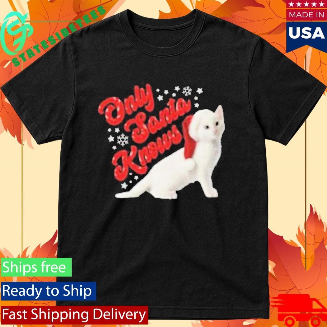 Only Santa Knows Beanie Delta Goodrem Shirt Unisex , , , Long Sleeve Tee
