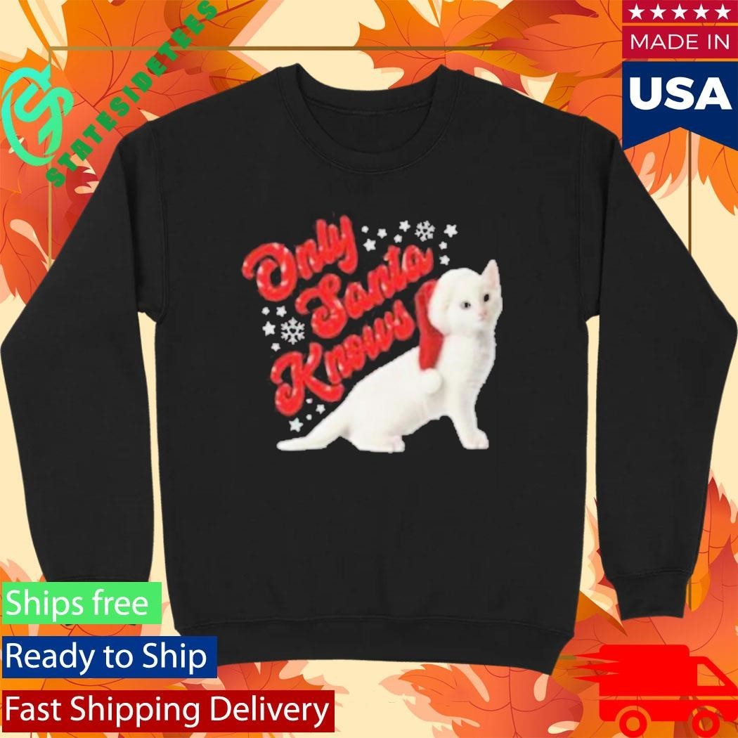 Only Santa Knows Beanie Delta Goodrem Shirt Unisex , , , Long Sleeve Tee