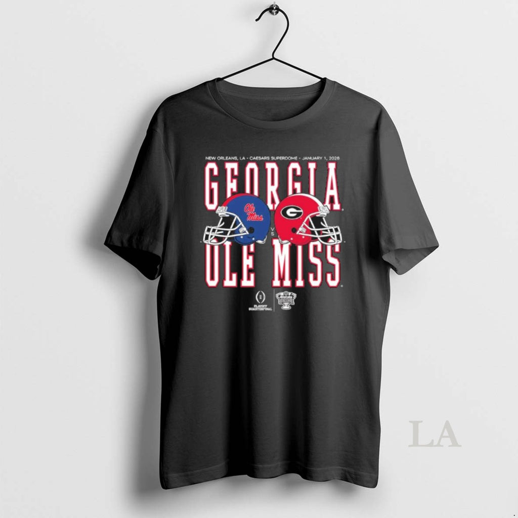 Original Allstate Sugar Bowl 2026 Ole Miss Vs Georgia Helmet Matchup
