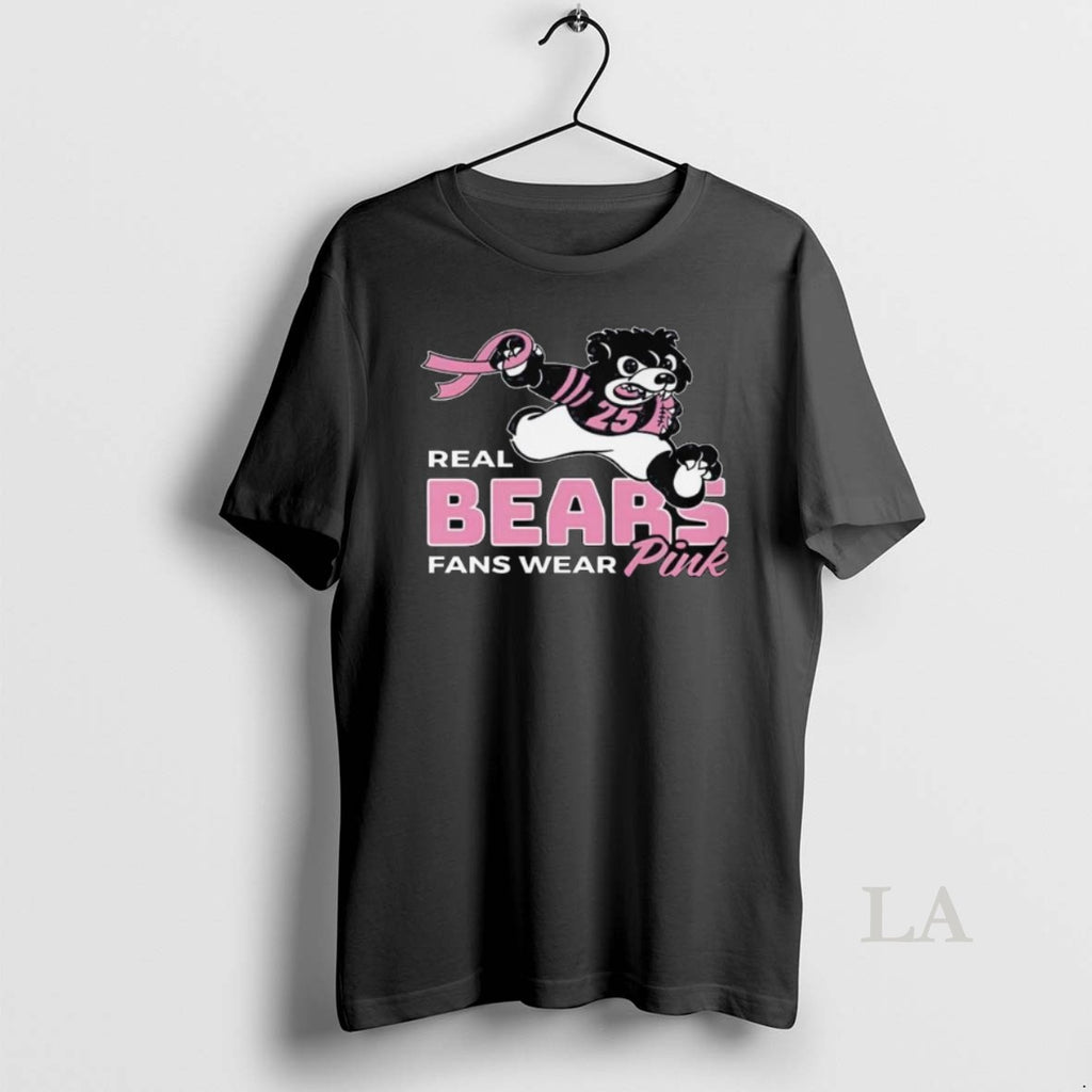Original Caleb Williams Real Bears Fans Wear Pink Long Sleve