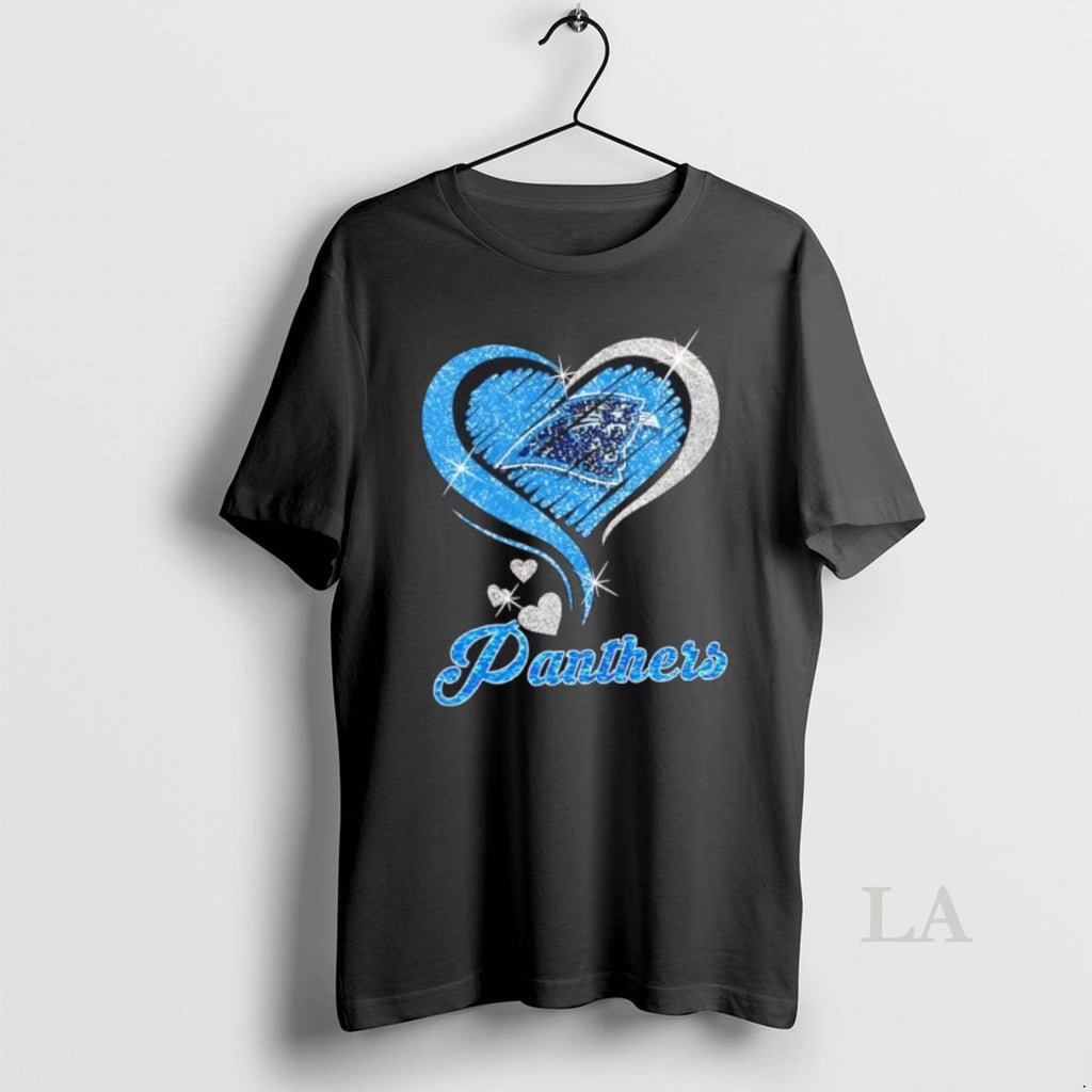 Original Carolina Panthers Football In Glitter Heart Fans