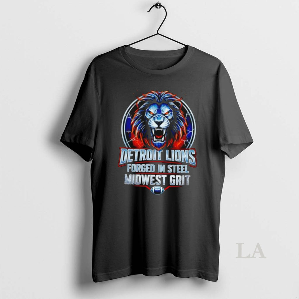 Original Detroit Lions Forged In Steel Midwest Grit Football