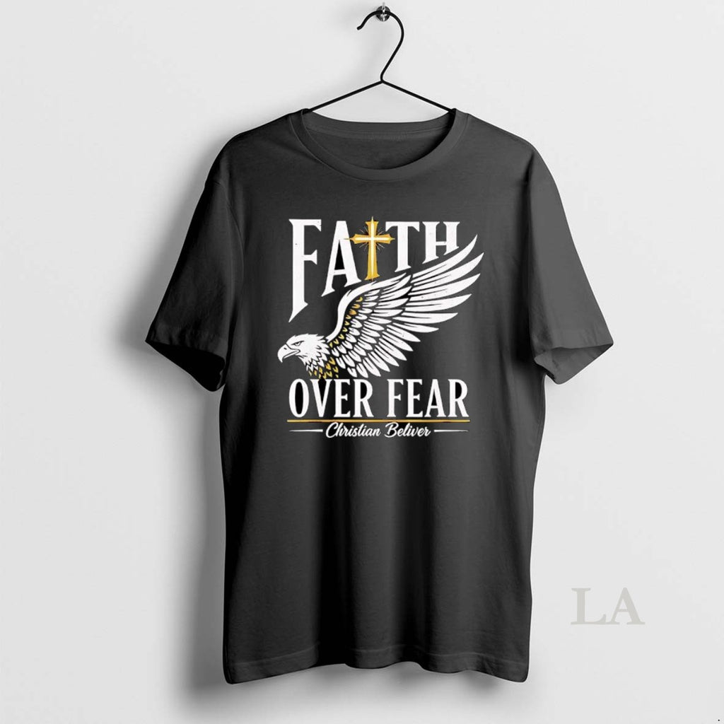 Original Faith Over Fear Christian Believer Inspirational Graphic