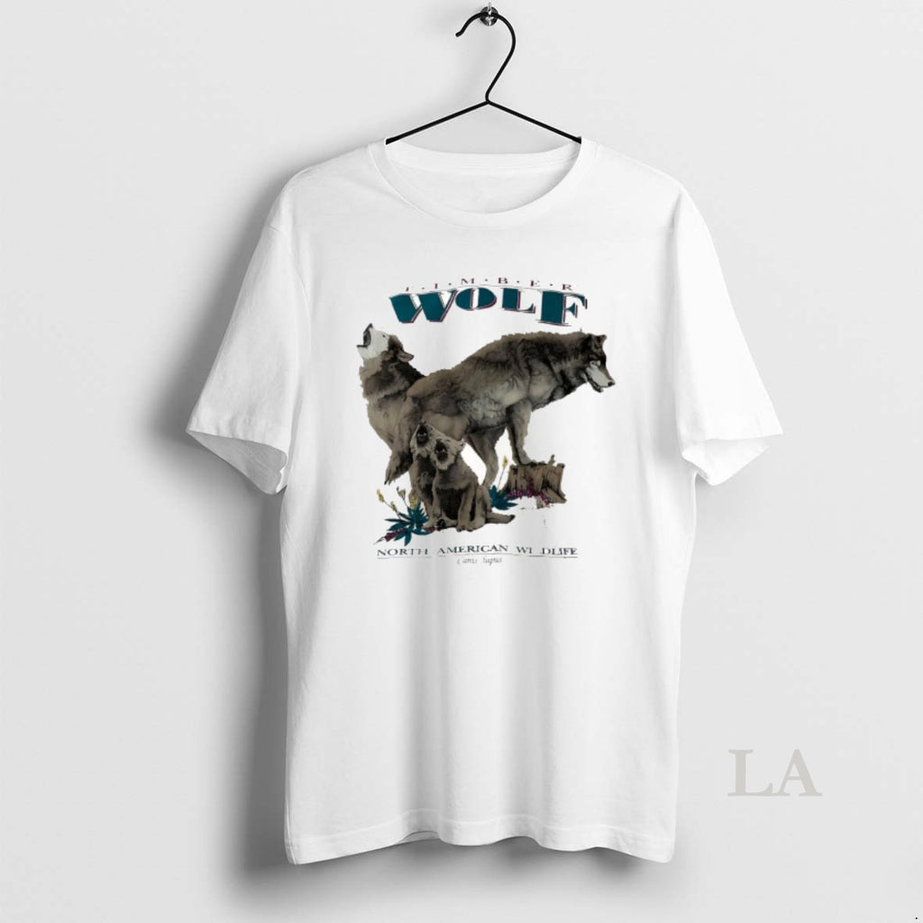 Original Funny Timber Wolf North American Wildlife