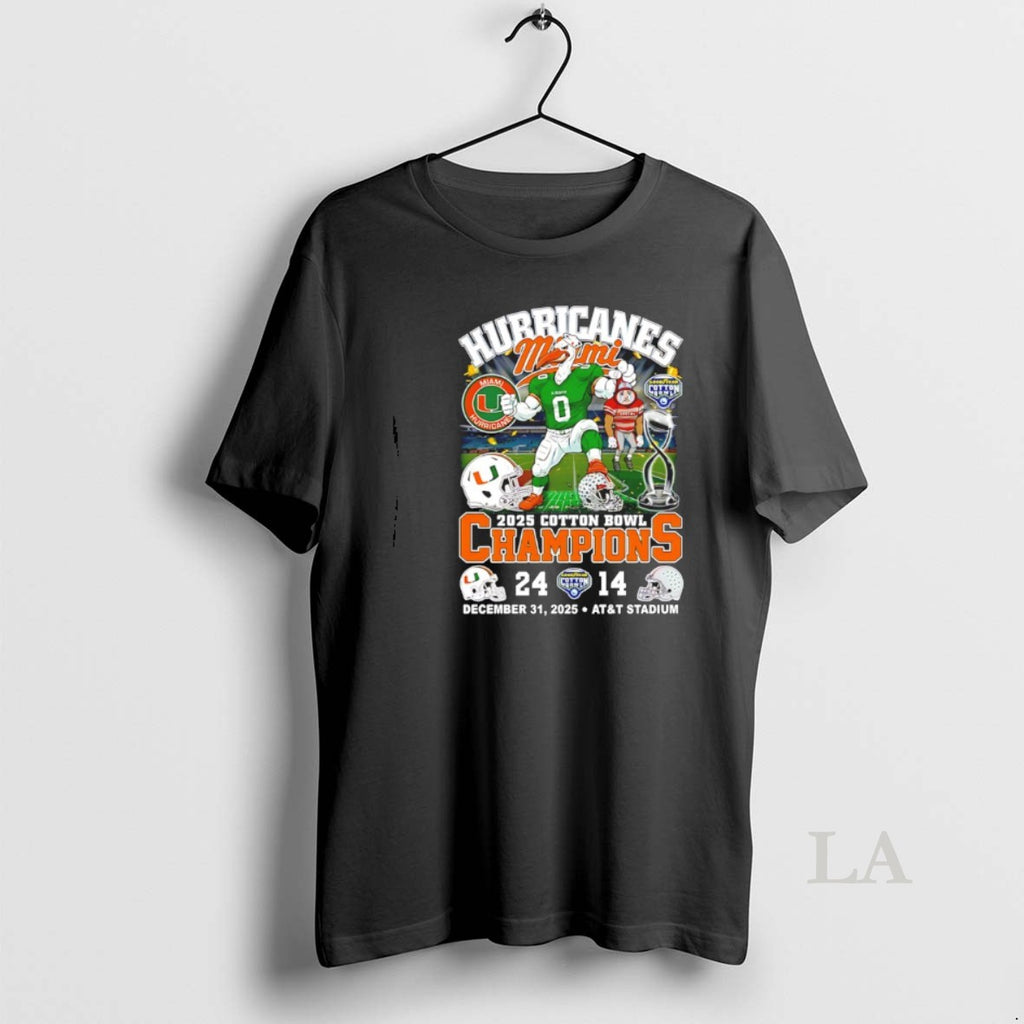 Original Miami Beat Ohio State 24 14 Win 2025 Cotton Bowl Classic Mascot