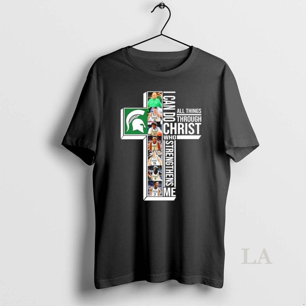 Original Michigan State Spartans Basketball Players Cross I Can Do All Things Through Christ Who