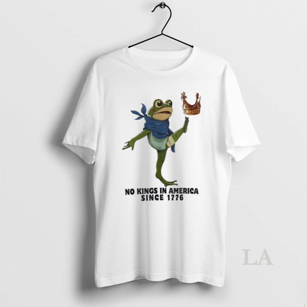 Original No King In America Since 1776 Protest Frog Crown