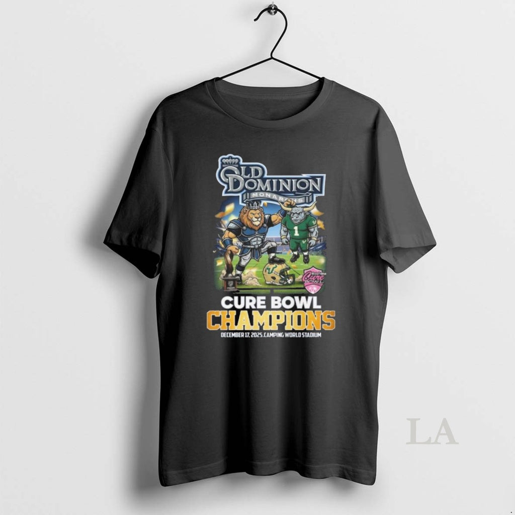 Original Old Dominion Monarchs Cure Bowl Champions 2025 Celebration Mascot