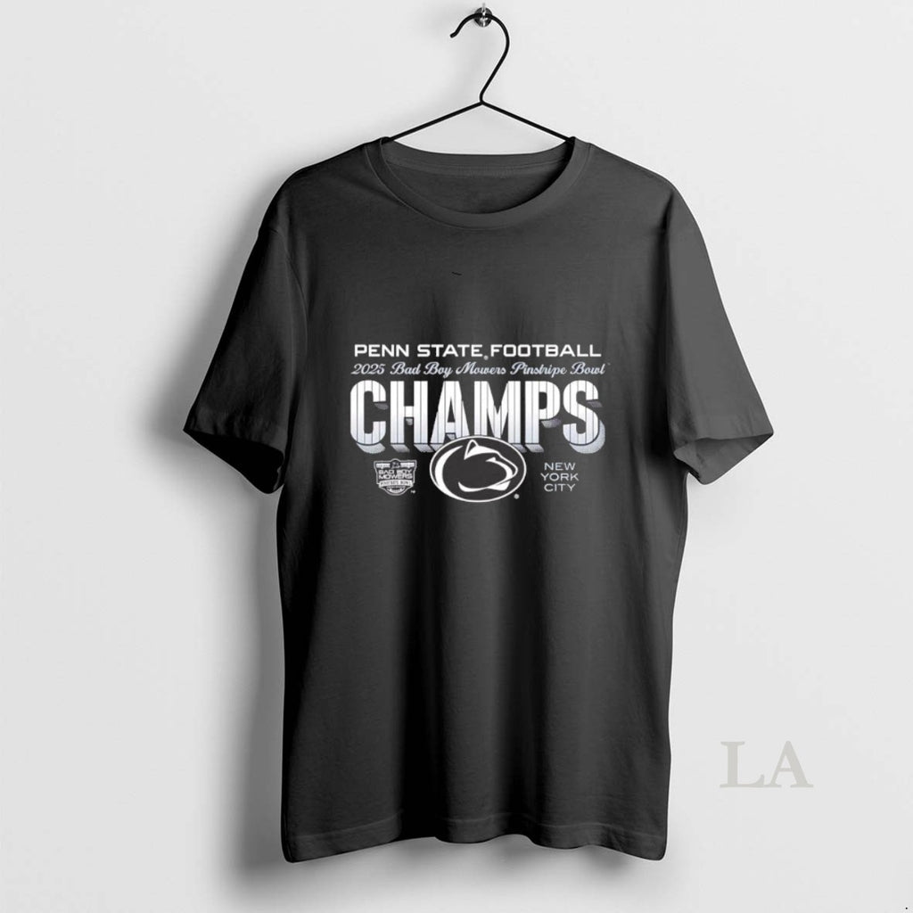 Original Penn State 2025 Pinstripe Bowl Champs Bad Boy Mowers