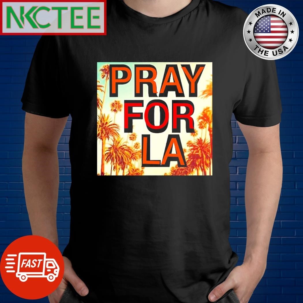 Original Pray For LA fire 2025 retro shirt Unisex , , , Long Sleeve Tee