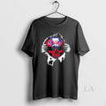 Original Ripped Chest Skull Deep Philadelphia Phillies Till Grave