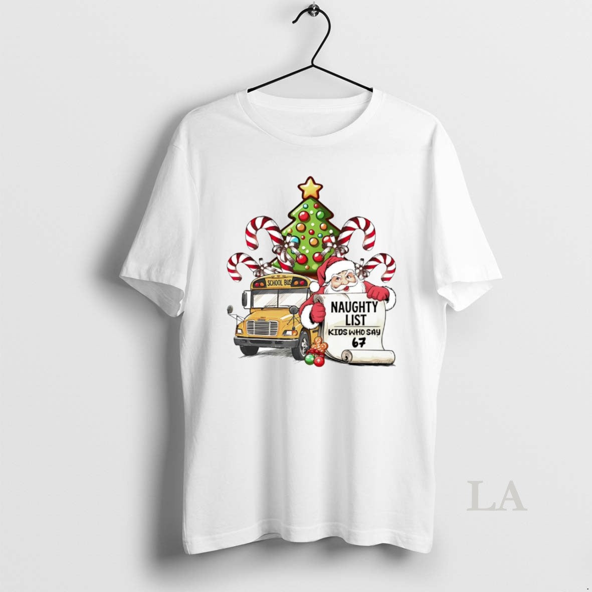 Original Santa School Bus Naughty List Who Say 6 7