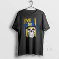 Original Skull Wearing Cap Michigan Wolverines Us Flag