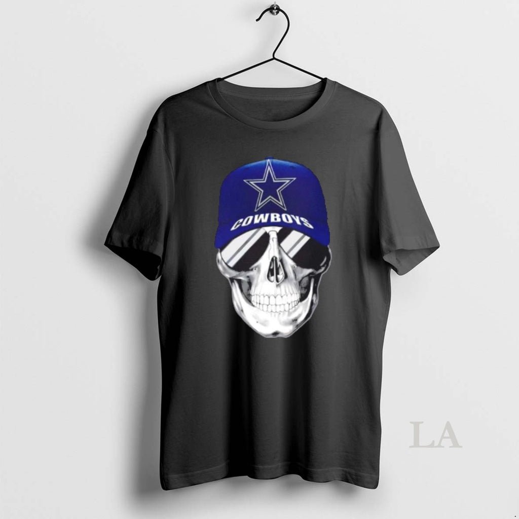 Original Skull Wearing A Cap And Smile Dallas Cowboys Fans