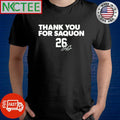 Original Thank You For Saquon Barkley 26 signature shirt Unisex , , , Long Sleeve Tee