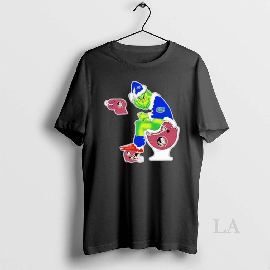 Original The Grinch Florida Gators Sitting On Toilet Florida State Seminoles Xmas Holiday Christmas