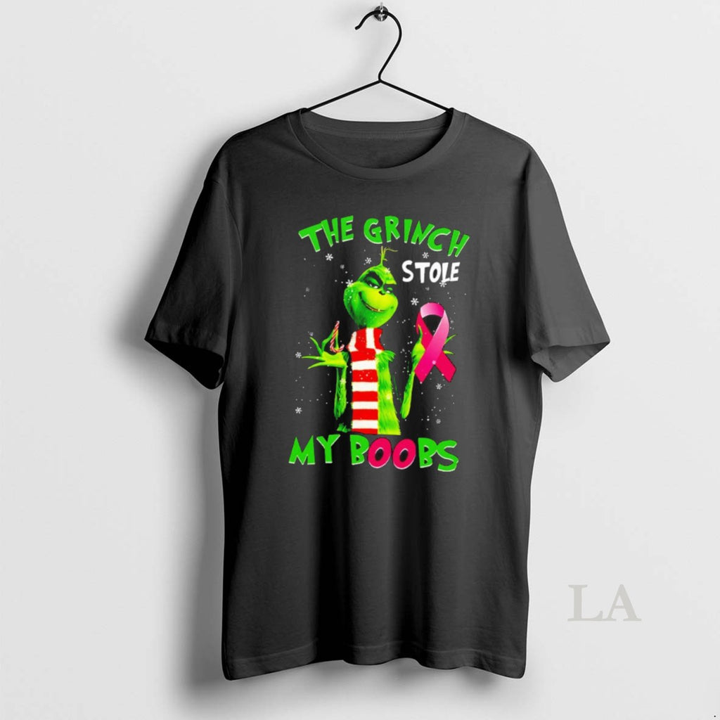 Original The Grinch Stole My Boobs The Grinch Breast Cancer Christmas