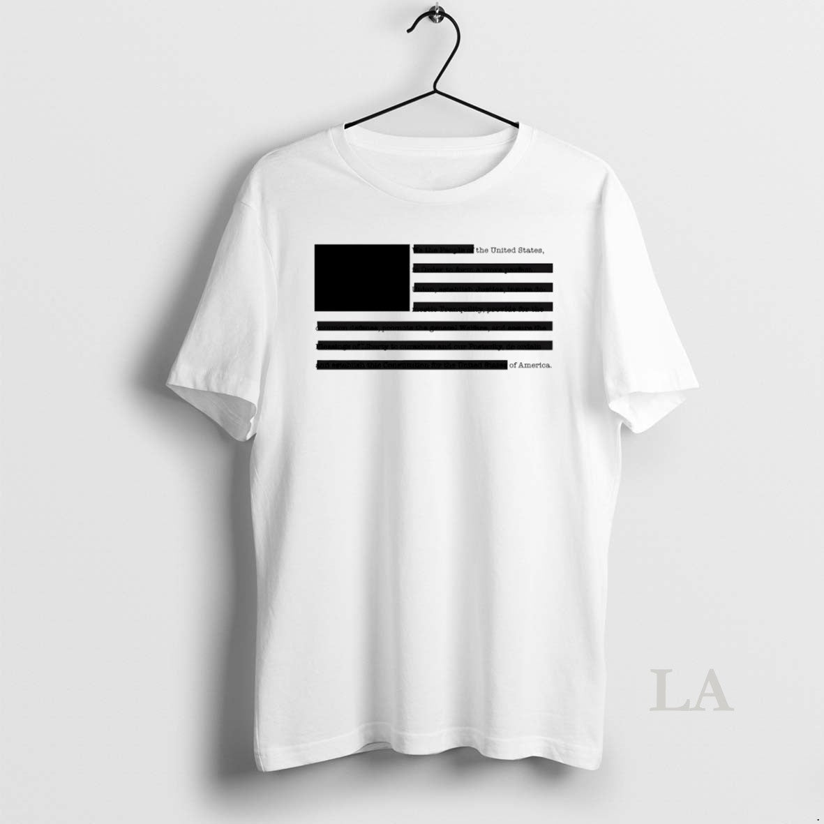 Original United States America Redacted Preamble Flag Circle