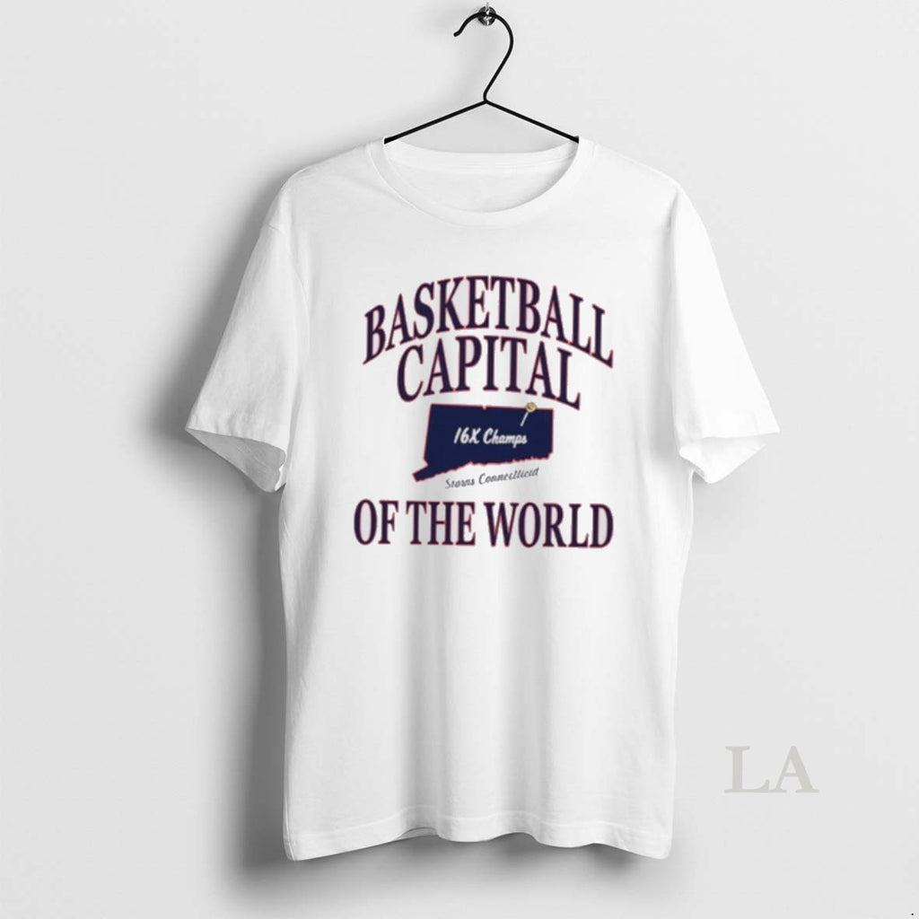 Original Uconn Huskies Basketball Capital Of The World 16x Champs Storrs Connecticut State