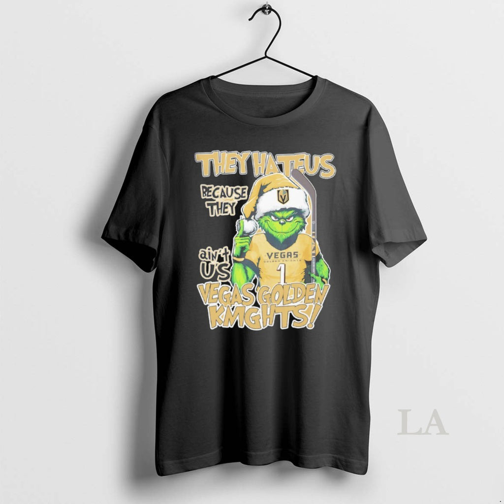 Original Vegas Golden Knights Grinch They Hate Us Because They Aint Us Christmas