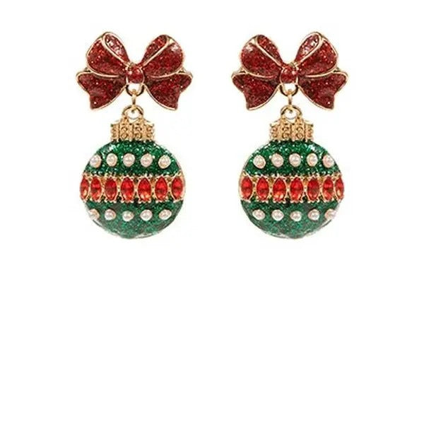 Ornament Bow Drop Earrings T-Shirts