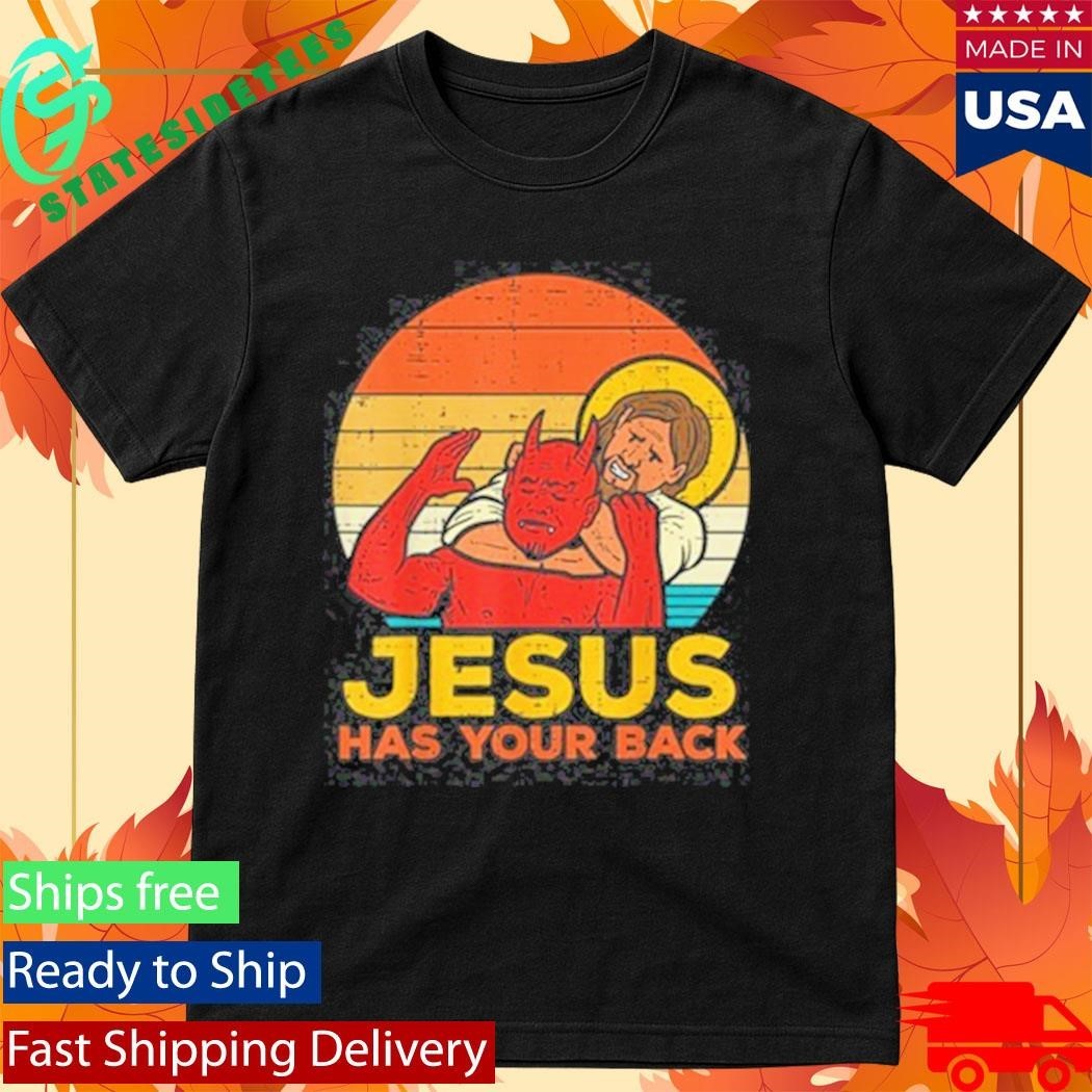Otis Wrestler Jesus Has Your Back Jiu Jitsu Retro Christian Shirt Unisex , , , Long Sleeve Tee