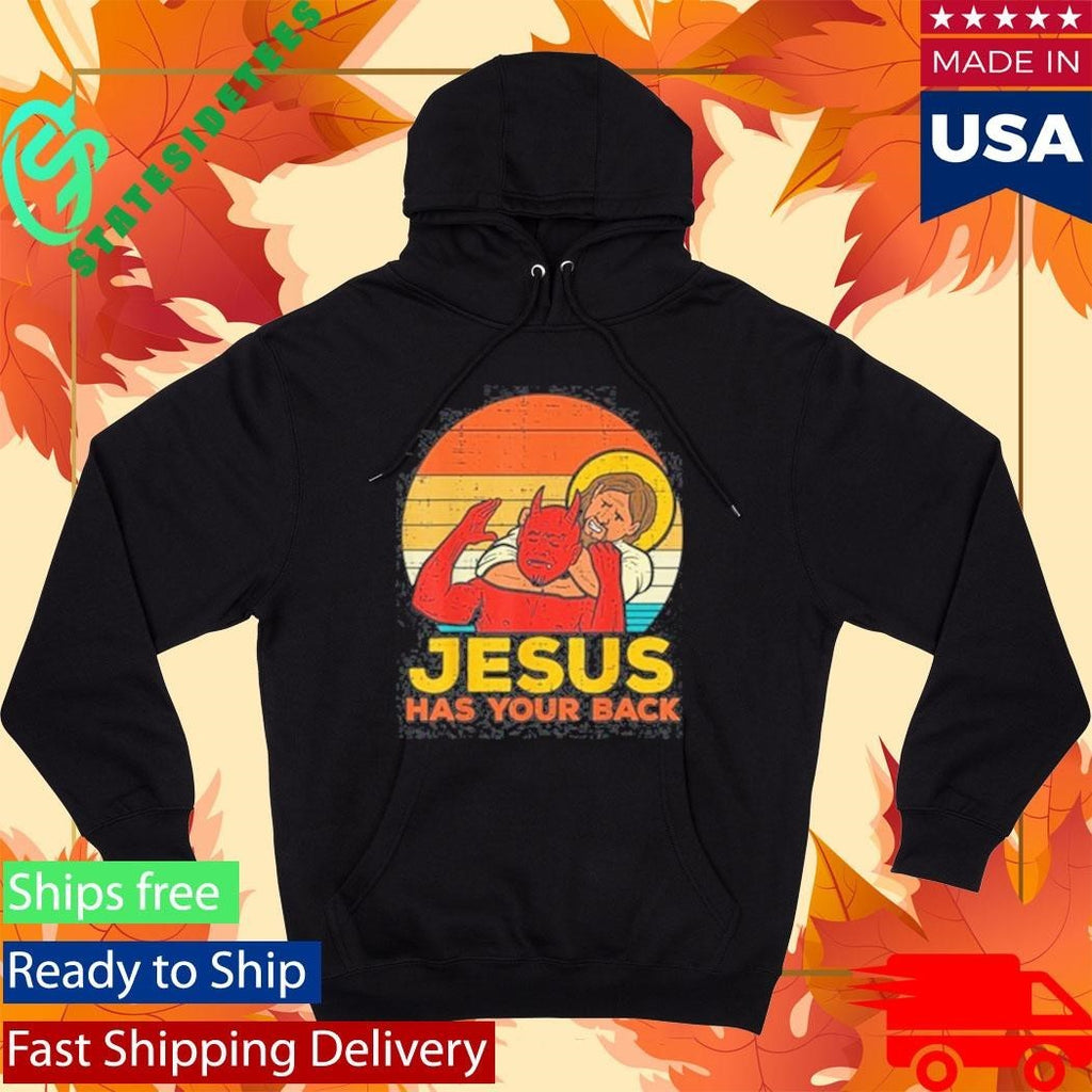 Otis Wrestler Jesus Has Your Back Jiu Jitsu Retro Christian Shirt Unisex , , , Long Sleeve Tee