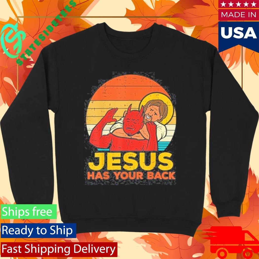Otis Wrestler Jesus Has Your Back Jiu Jitsu Retro Christian Shirt Unisex , , , Long Sleeve Tee