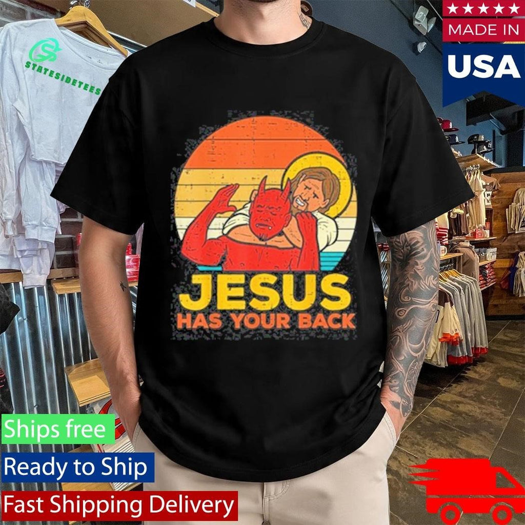 Otis Wrestler Jesus Has Your Back Jiu Jitsu Retro Christian Shirt Unisex , , , Long Sleeve Tee