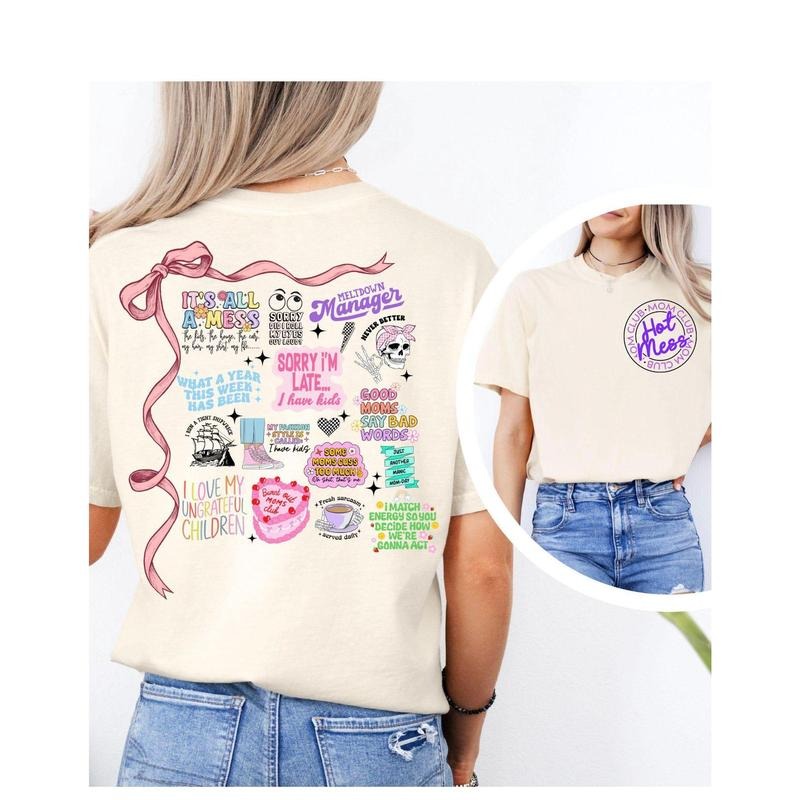 Overstimulated Mom Shirt Bad Moms Feral Moms Hot Mess Mama Sarcastic Moms Shirt Mom Comfort Colors T-Shirts