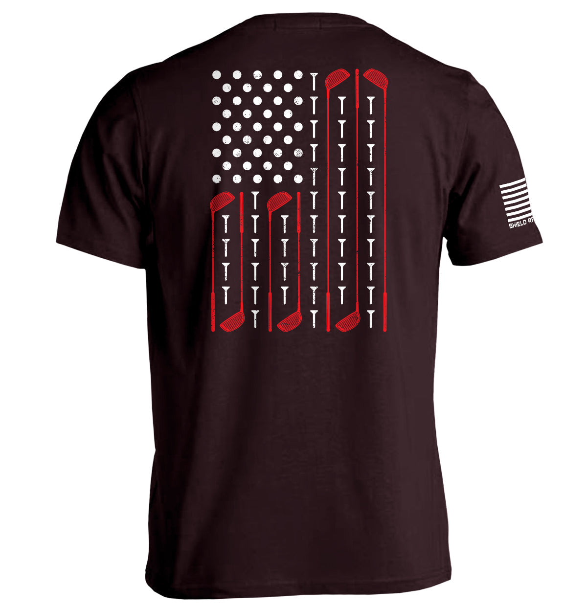 Golf American Flag T-Shirts