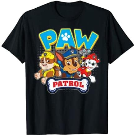 PAW Patrol Group (Chase Marshall Rubble) Menswear Top T-Shirts