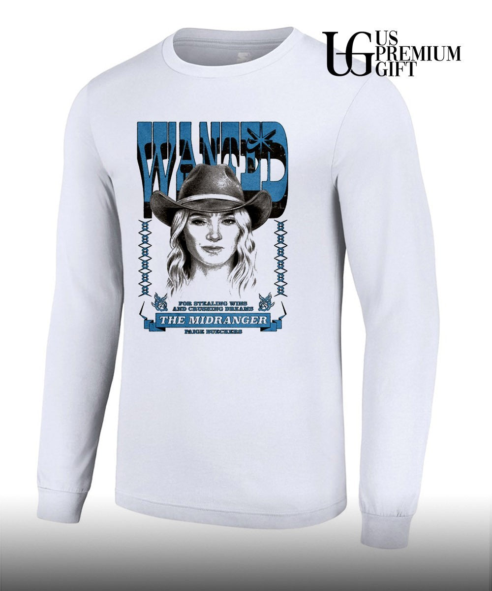 Paige Bueckers Wanted for Stealing Wins and Crushing Dreams the Midranger shirt