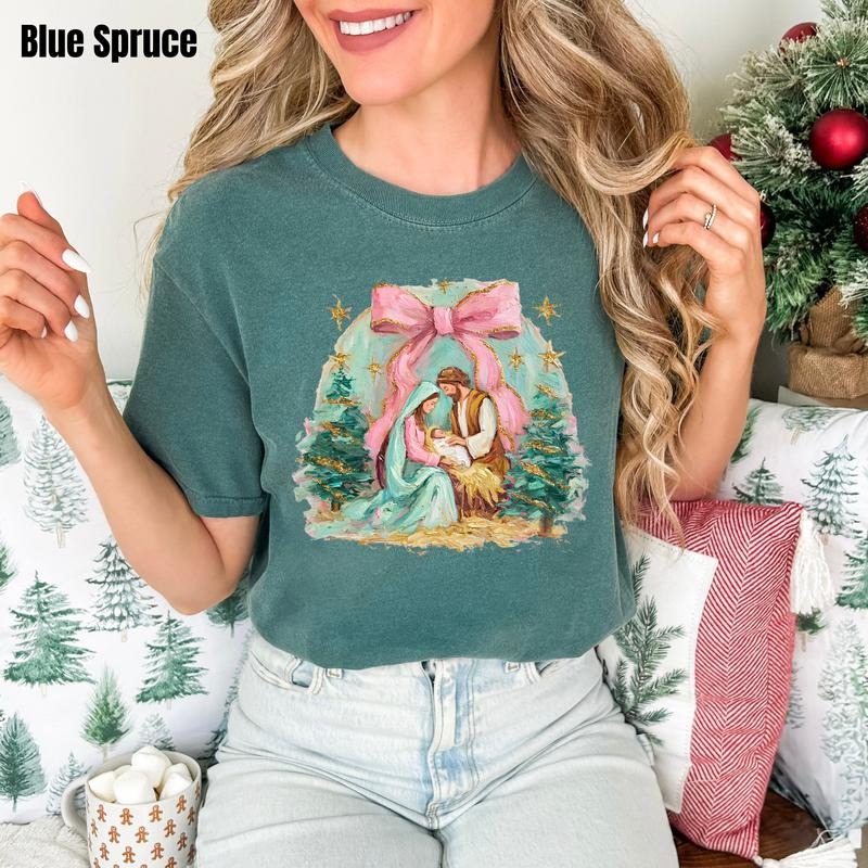 Painted Nativity Scene Comfort Colors 'NLB' T-Shirts