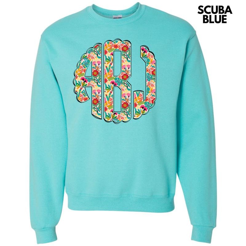 Paradise Floral Monogram 'NLB' T-Shirts