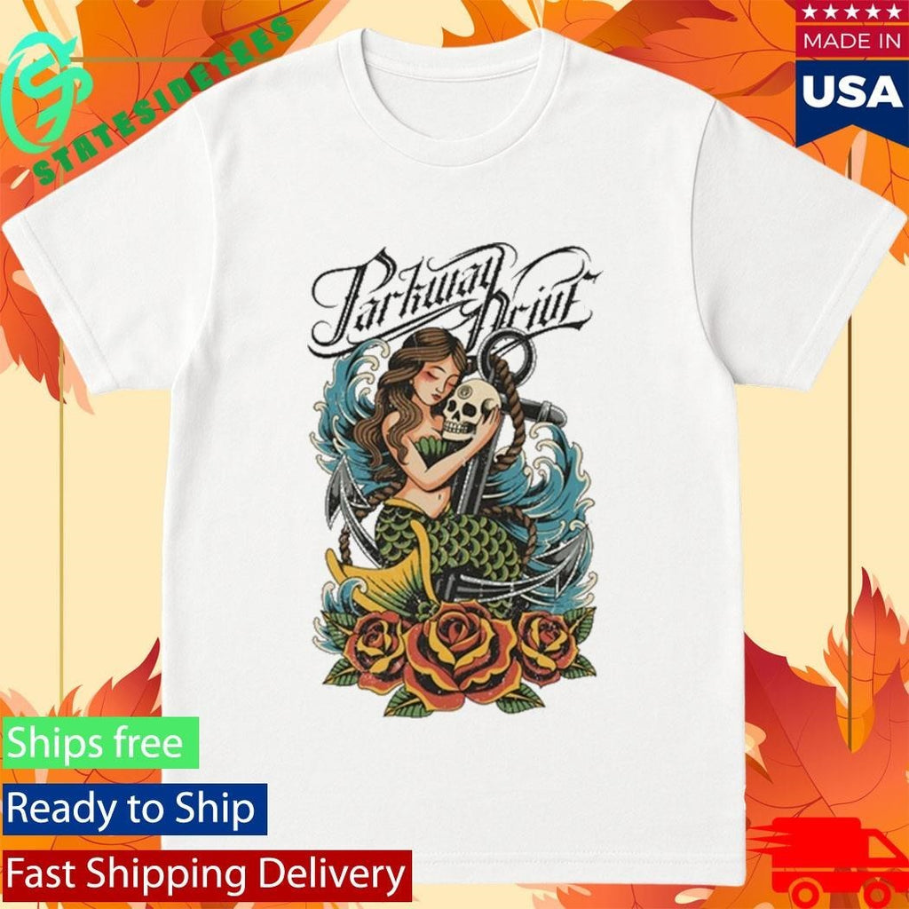 Parkway Drive Mermaid Anchor Unisex , , , Long Sleeve Tee