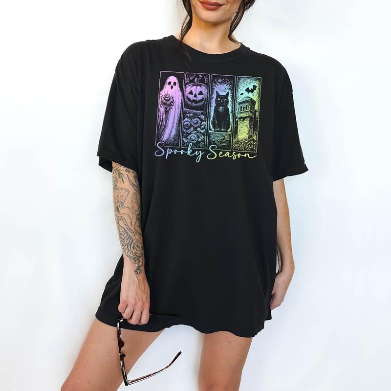 Pastel Spooky Season Funny Comfortable Shirt T-Shirts