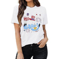 Patriotic Shirts 4th July Independence Day Red White Blue Letter Cute Dog Short Sleeve T-Shirts