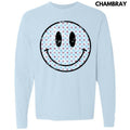 Patriotic Stars Happy Face Long Sleeve Comfort Colors 'NLB' T-Shirts