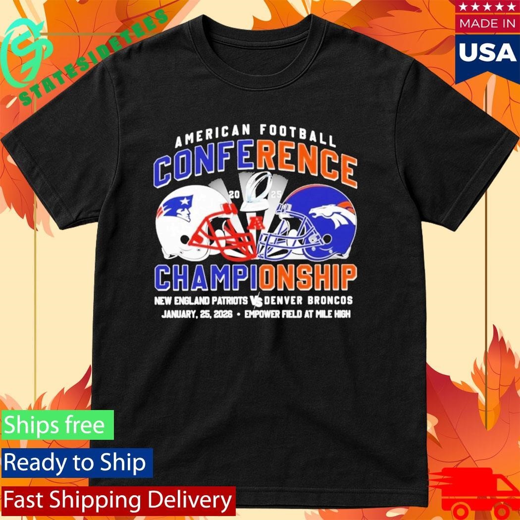 Patriots Vs Broncos 2026 AFC Conference Championship Shirt Unisex , , , Long Sleeve Tee